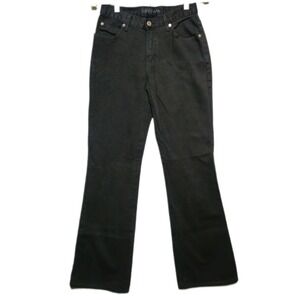 Vintage Black Flare Bootcut Jeans Womens Size 9 Nine Planet High Rise Cotton USA